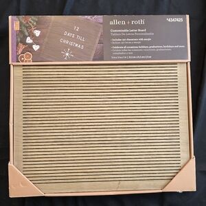 Allen + Roth 14x14 Customizable Wood Letter Board – 150 Characters + Emojis